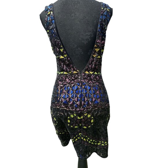 Jovani 04808 Plunging Back Sequin Dress Size 6 Prom ~Cocktail ~ Wedding - Picture 9 of 16